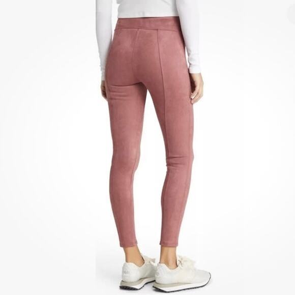 Spanx Faux Suede Leggings Rich Rose Pink‎ Size Medium - Picture 2 of 10
